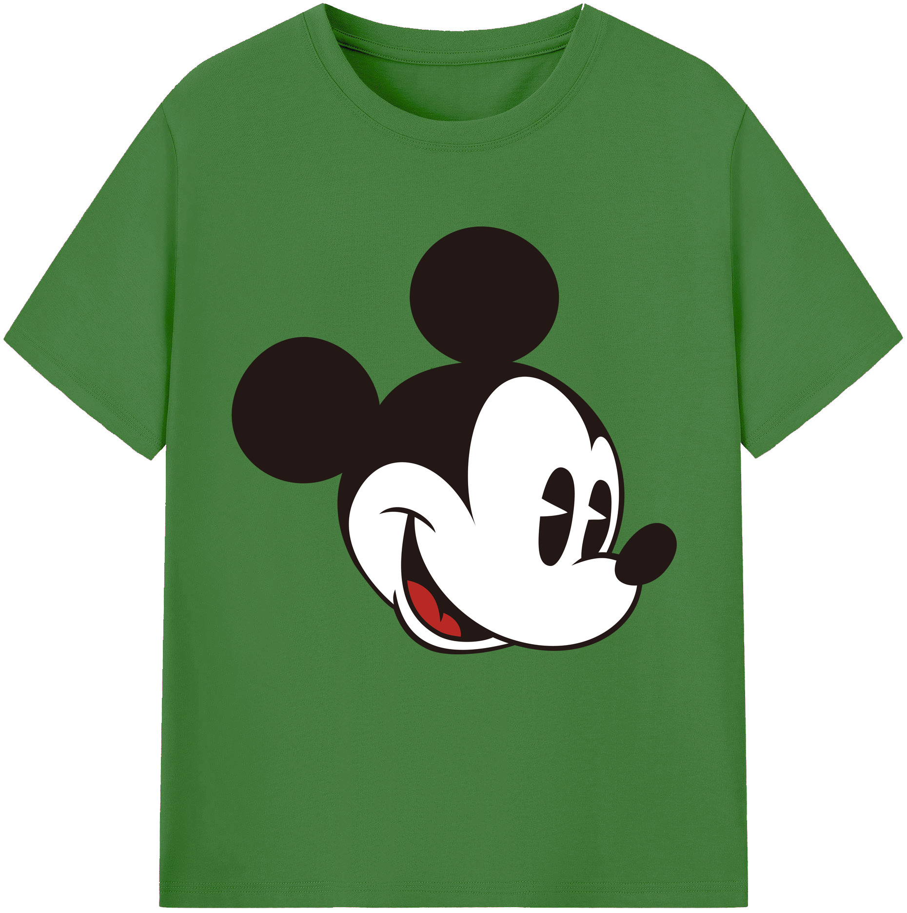 （画像用） ミッキーマウス Mickey Mouse レディースカジュアルプリントTシャツ（綿100％）